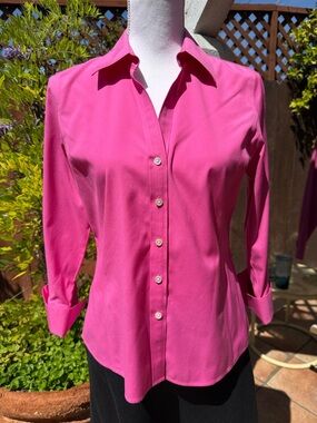 Talbots Petites Fuchsia Pink Blouse - 8P